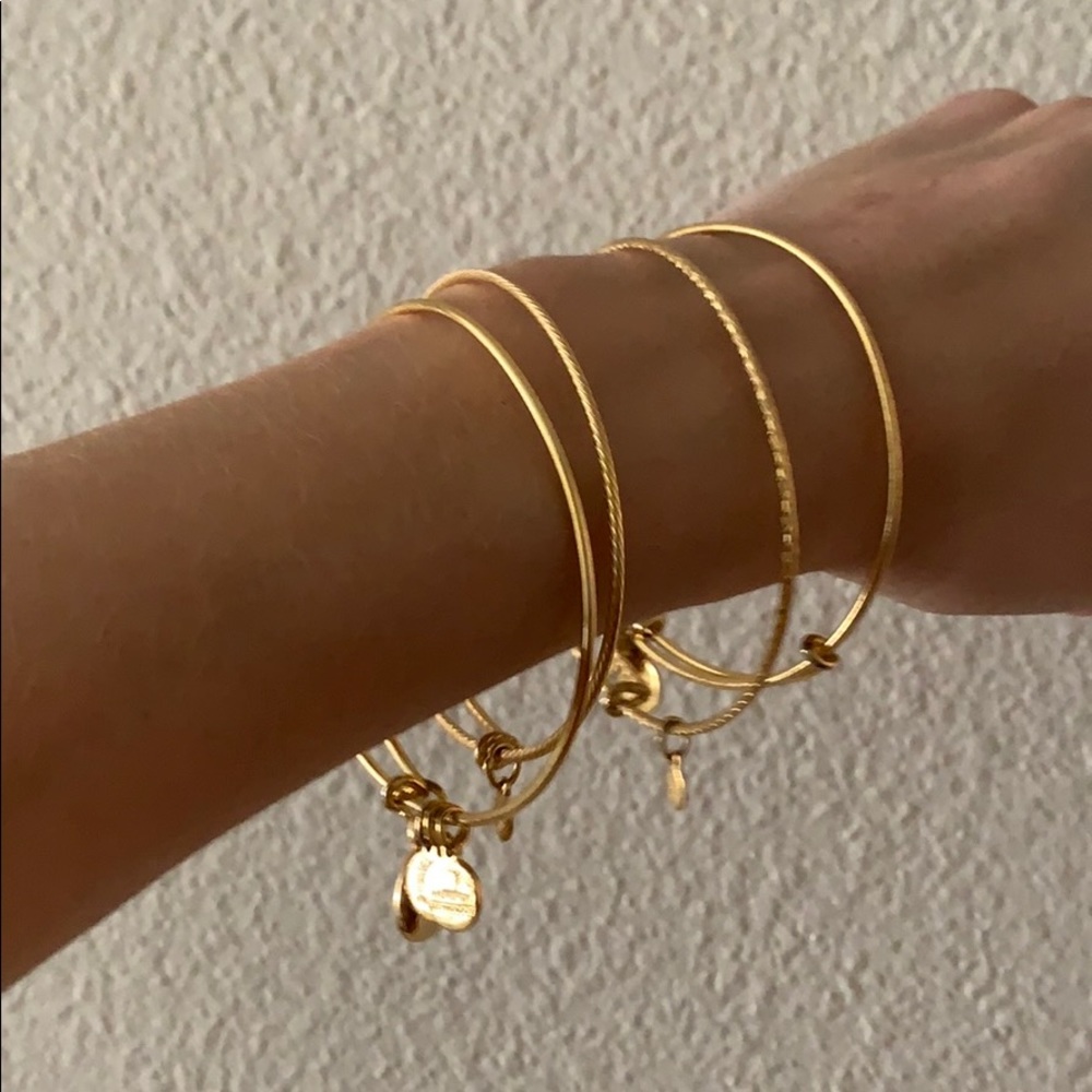Alex and Ani Gold Bangles